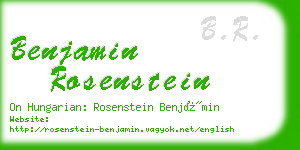 benjamin rosenstein business card